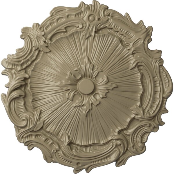 Ekena Millwork Plymouth Ceiling Medallion (Fits Canopies up to 1 5/8"), 16 3/4"OD x 1 3/8"P, Gobi Desert CM16PLGDF - main